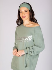 Pineapple Green Womens Oversized Monster Sweatshirt - Image 2 of 6