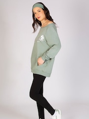 Pineapple Green Womens Oversized Monster Sweatshirt - Image 4 of 6