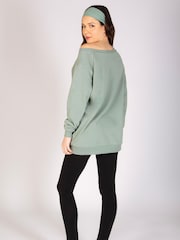 Pineapple Green Womens Oversized Monster Sweatshirt - Image 5 of 6