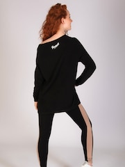 Pineapple Black Longline Off Shoulder Womens Sweater - Image 5 of 7