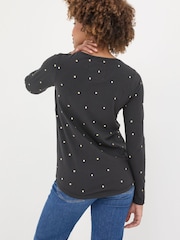 FatFace Bree Black Spot T-Shirt - Image 2 of 8