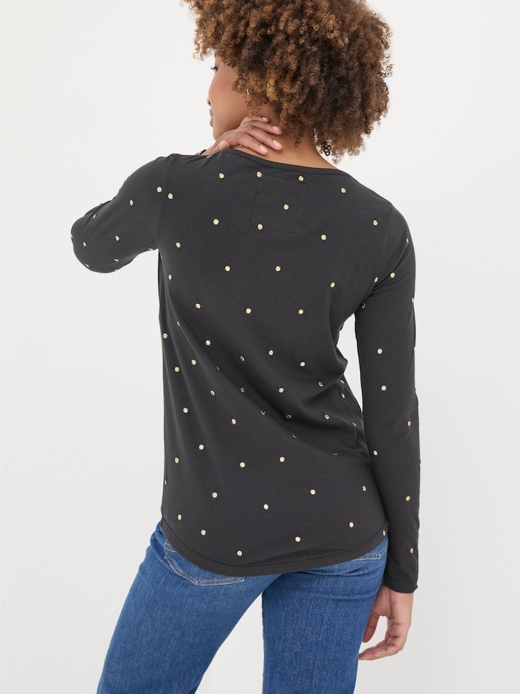 FatFace Bree Black Spot T-Shirt - Image 2 of 8