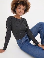 FatFace Bree Black Spot T-Shirt - Image 3 of 8