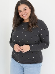FatFace Bree Black Spot T-Shirt - Image 5 of 8