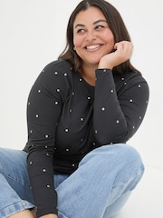 FatFace Bree Black Spot T-Shirt - Image 6 of 8