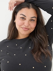 FatFace Bree Black Spot T-Shirt - Image 7 of 8