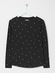 FatFace Bree Black Spot T-Shirt - Image 8 of 8