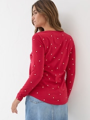 FatFace Bree Red Spot T-Shirt - Image 2 of 7