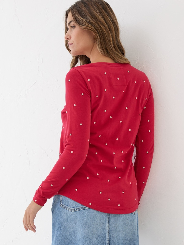 FatFace Bree Red Spot T-Shirt - Image 2 of 7