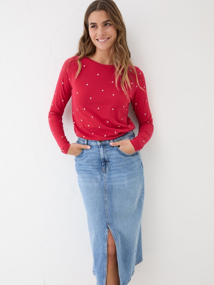 FatFace Bree Red Spot T-Shirt - Image 2 of 7