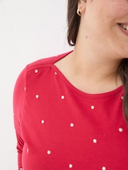 FatFace Bree Red Spot T-Shirt - Image 6 of 7
