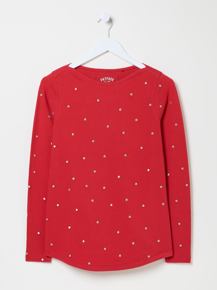FatFace Bree Red Spot T-Shirt - Image 7 of 7