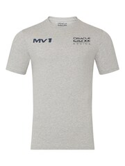 Fanatics Unisex Grey 100% Cotton F1 Red Bull Racing Max Verstappen Helmet T-Shirt - Image 3 of 3