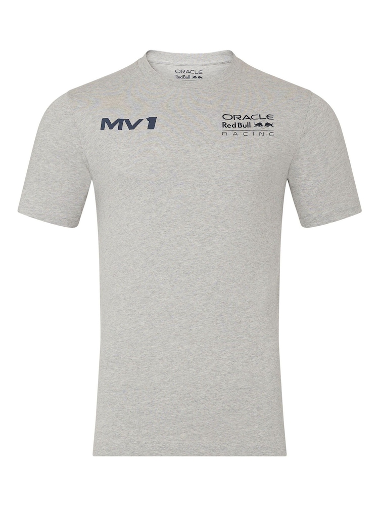 Fanatics Unisex Grey 100% Cotton F1 Red Bull Racing Max Verstappen Helmet T-Shirt - Image 3 of 3 Fanatics Unisex Grey 100% Cotton F1 Red Bull Racing Max Verstappen Helmet T-Shirt - Image 3 of 3