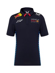 Fanatics Kids Blue F1 Red Bull Racing 2024 Sergio Perez Team Polo Shirt - Image 2 of 3
