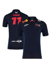 Fanatics F1 Red Bull Racing 2024 Sergio Perez Team Blue Polo Shirt - Image 1 of 3