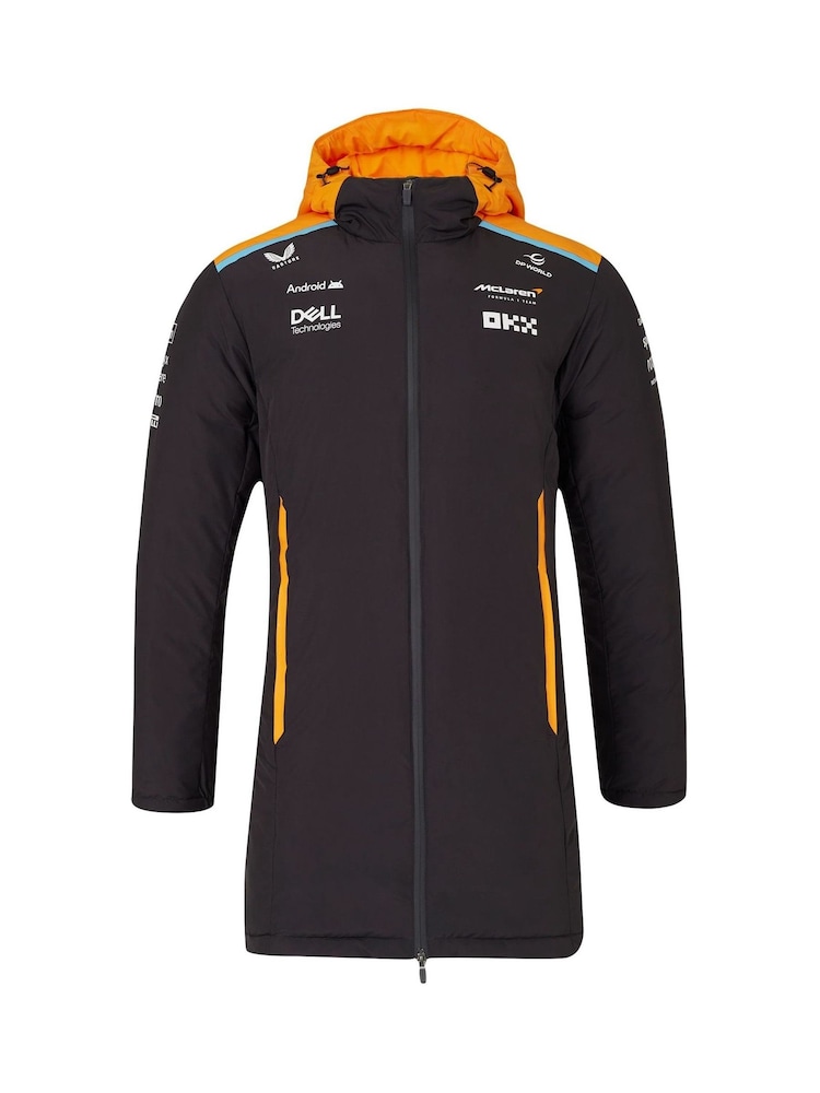 Fanatics Grey F1 McLaren 2024 Team Longline Padded Jacket - Image 2 of 3