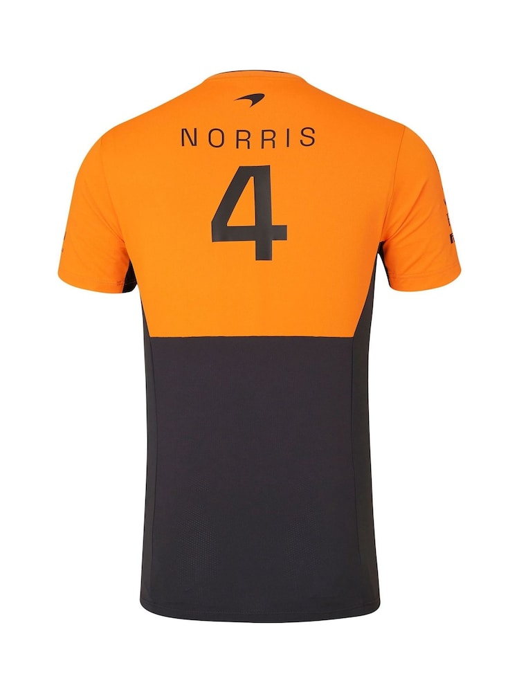 Fanatics Grey F1 McLaren 2024 Team Lando Norris Driver Set Up T-Shirt - Image 3 of 3