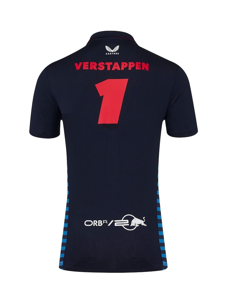 Fanatics Blue F1 Bull Racing 2024 Max Verstappen Team Polo Shirt - Image 3 of 3