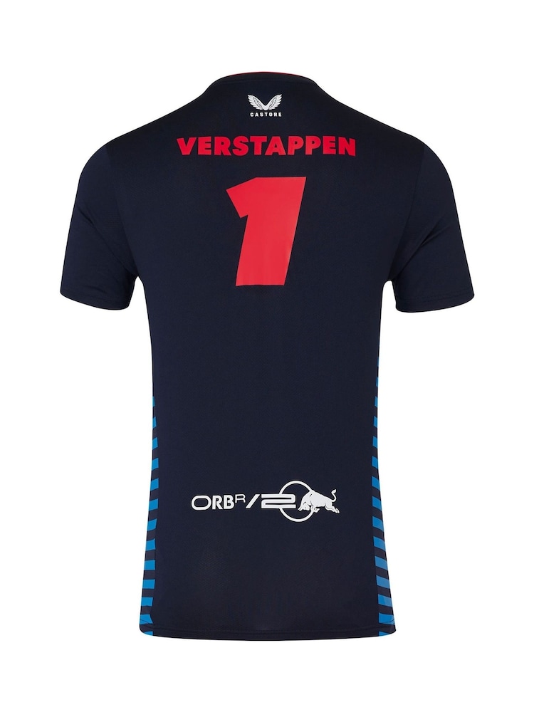 Fanatics Blue F1 Red Bull Racing 2024 Team Max Verstappen Driver T-Shirt - Image 3 of 3