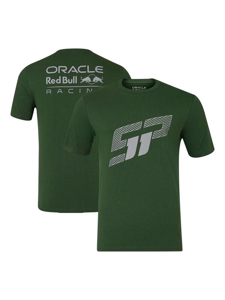 Fanatics Unisex Green 100% Cotton F1 Red Bull Racing Sergio Perez Checo Reflective T-Shirt - Image 1 of 3