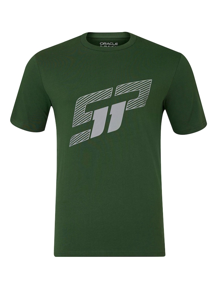 Fanatics Unisex Green 100% Cotton F1 Red Bull Racing Sergio Perez Checo Reflective T-Shirt - Image 2 of 3