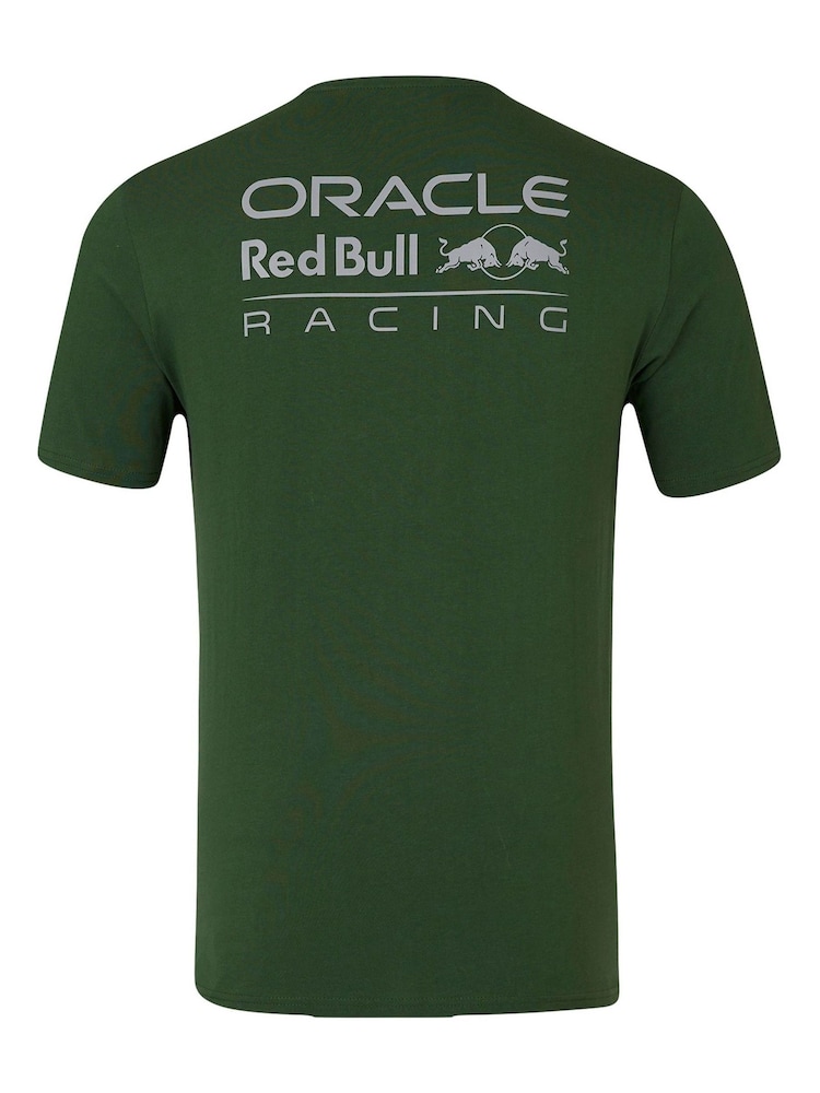 Fanatics Unisex Green 100% Cotton F1 Red Bull Racing Sergio Perez Checo Reflective T-Shirt - Image 3 of 3