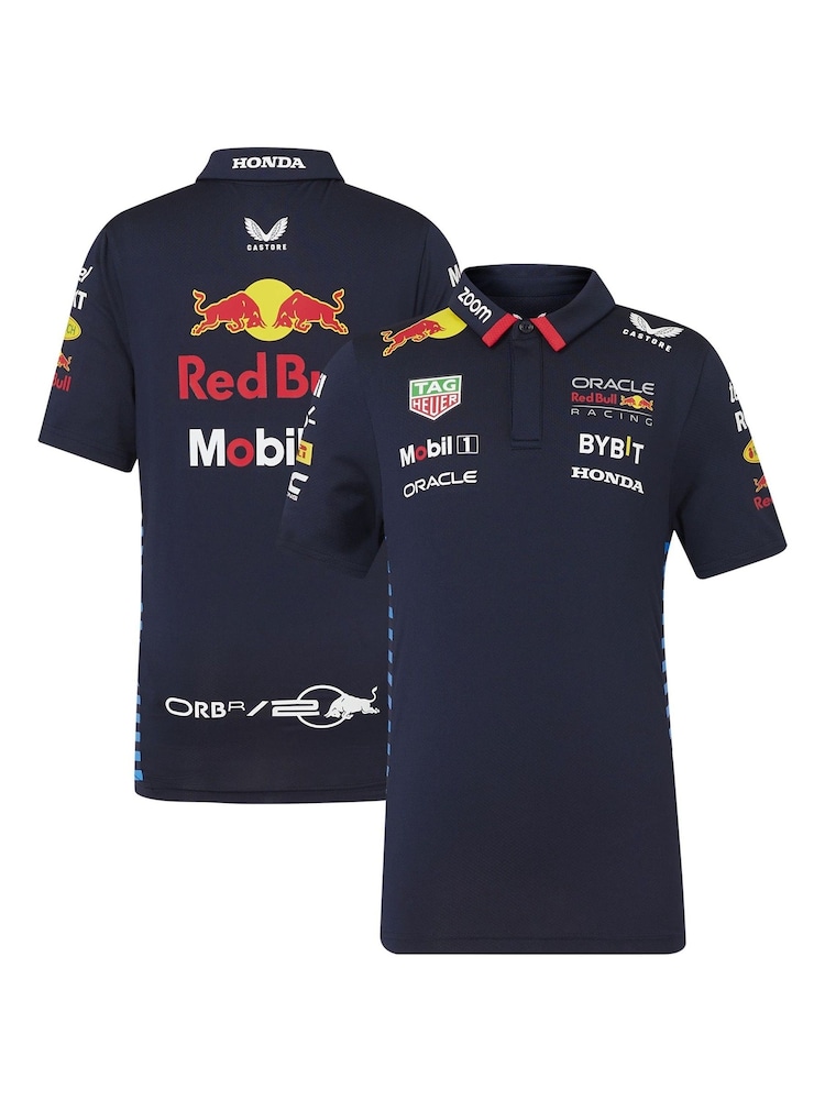 Fanatics Kids Blue F1 Bull Racing 2024 Team Polo Shirt - Image 1 of 3