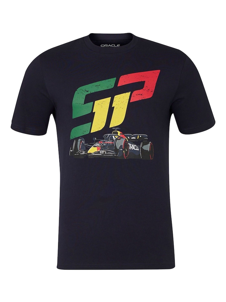 Fanatics Blue 100% Cotton F1 Bull Racing Sergio Perez Checo Race Car T-Shirt - Image 2 of 3 Fanatics Blue 100% Cotton F1 Bull Racing Sergio Perez Checo Race Car T-Shirt - Image 2 of 3