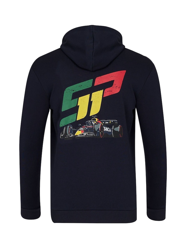 Fanatics Blue F1 Bull Racing Sergio Perez Race Car Full Zip Hoodie - Image 3 of 3