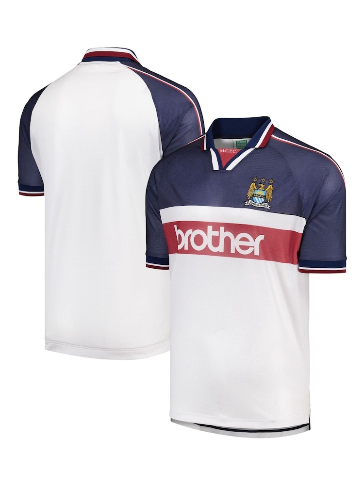 Fanatics Manchester City 1998 Away White Shirt - Image 2 of 3 Fanatics Manchester City 1998 Away White Shirt - Image 2 of 3