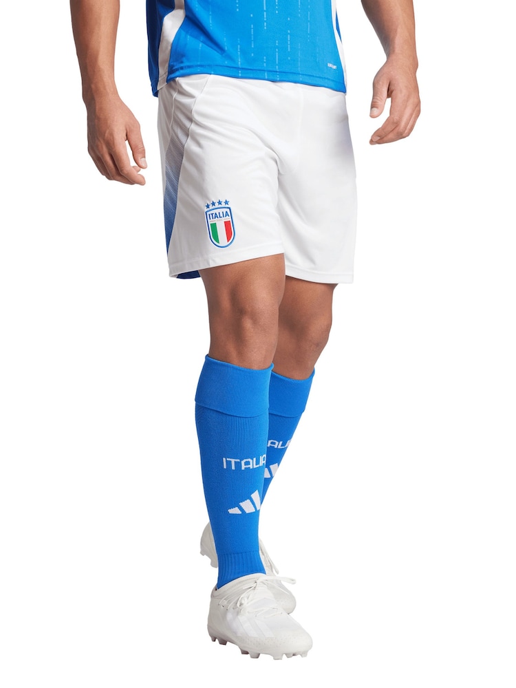 adidas White Italy Home Shorts 2024 - Image 1 of 3