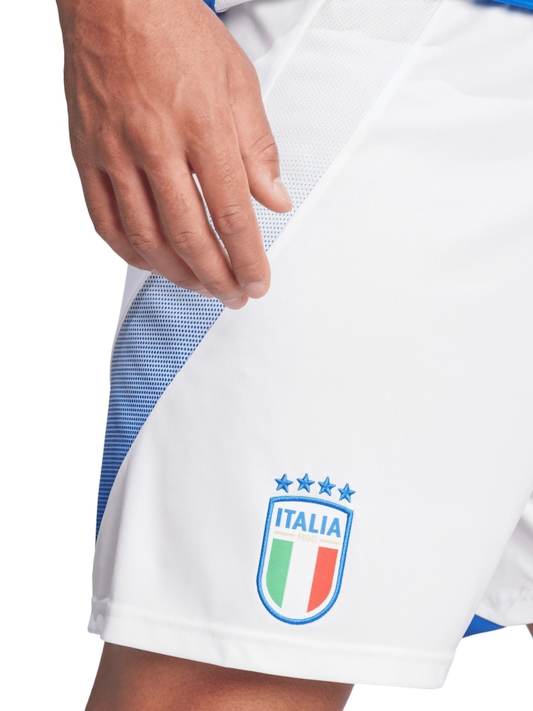 adidas White Italy Home Shorts 2024 - Image 3 of 3