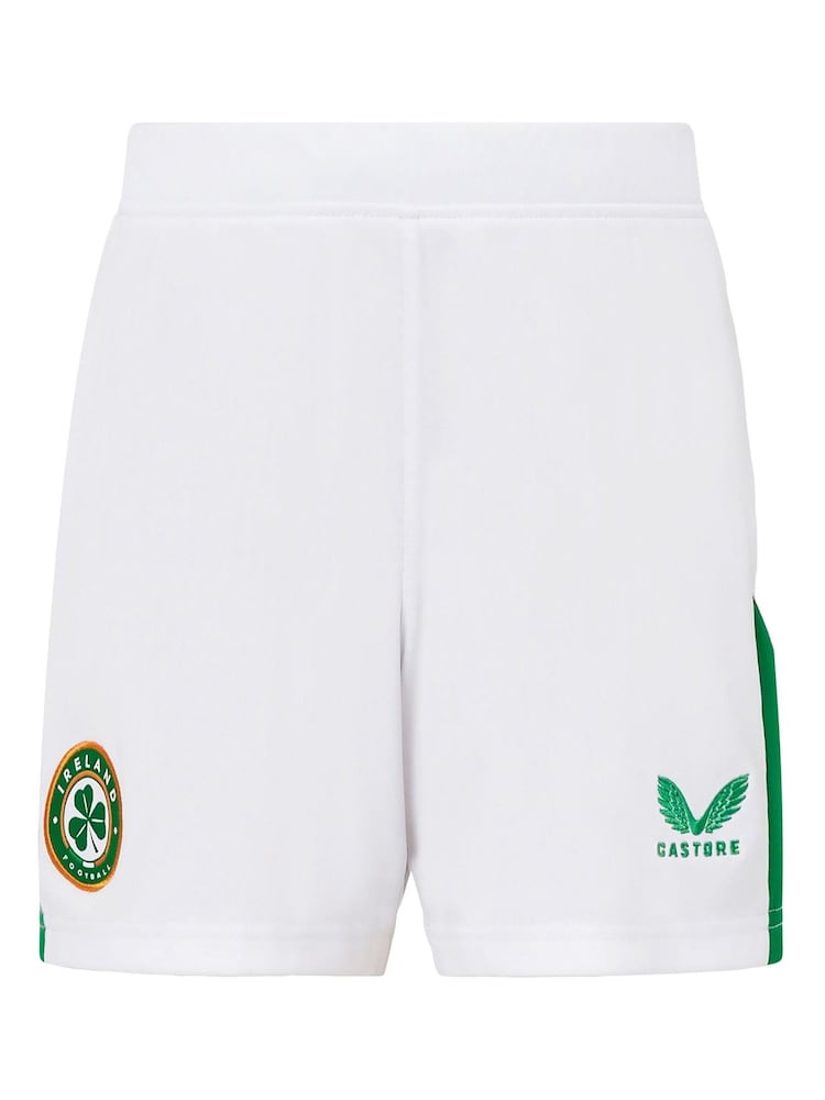 Castore White Kids Republic of Ireland Home Shorts 2024 - Image 1 of 3
