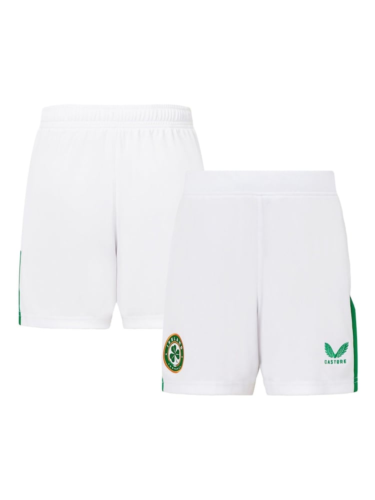 Castore White Kids Republic of Ireland Home Shorts 2024 - Image 3 of 3