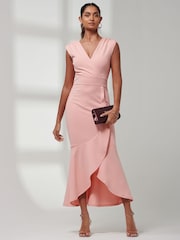 Jolie Moi Mabruka Rüschen Maxikleid mit Fischschwanz - Bild 1 von 6