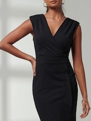 Jolie Moi Black Mabruka Frill Fishtail Maxi Dress - Image 3 of 6