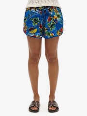 Superdry Blue 100% Cotton Beach Shorts - Image 2 of 6