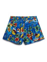 Superdry Blue 100% Cotton Beach Shorts - Image 5 of 6