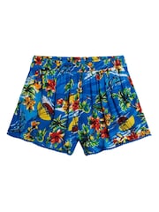 Superdry Blue 100% Cotton Beach Shorts - Image 6 of 6