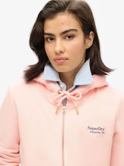Superdry Pale Rose Pink Essential Logo Zip Hoodie - Image 4 of 7