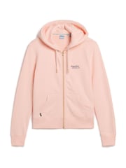 Superdry Pale Rose Pink Essential Logo Zip Hoodie - Image 5 of 7