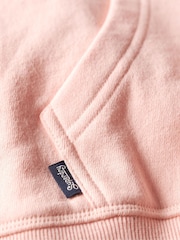 Superdry Pale Rose Pink Essential Logo Zip Hoodie - Image 6 of 7