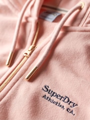 Superdry Pale Rose Pink Essential Logo Zip Hoodie - Image 7 of 7
