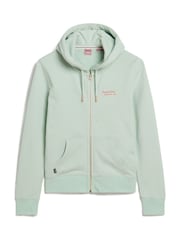 Superdry Surf Spray Green Essential Logo Zip Hoodie - Image 4 of 6