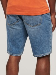 Superdry Blue Vintage Straight Shorts - Image 1 of 3
