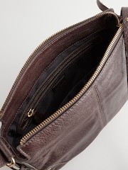 Chocolate Brown Leather Studded Saddle Bag - Image 10 of 10