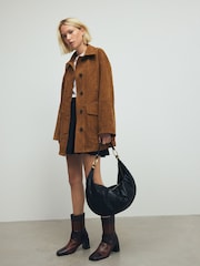 Black Large Ring Detail Shoulder Bag - Image 2 of 11