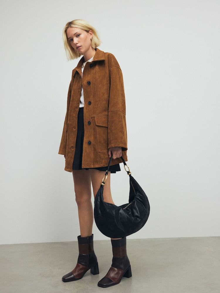 Black Large Ring Detail Shoulder Bag - Image 2 of 11