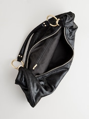 Black Large Ring Detail Shoulder Bag - Image 9 of 11